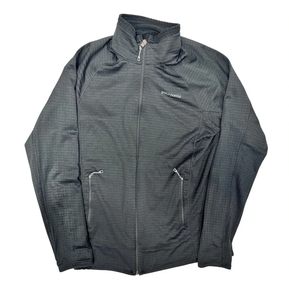 Patagonia R1 Full Zip Jacket Mens Medium Black Polartec Fleece